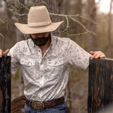 The Carson in White - Short Sleeve Snap