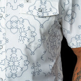 The Carson in White - Short Sleeve Snap