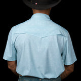 The Carson in Grey Green - Short Sleeve Pearl Snap Shirt