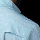 The Carson in Grey Green - Short Sleeve Pearl Snap Shirt
