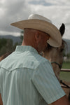 The Jack Short Sleeve Pearl Snap Shirt in Green (FINAL SALE)