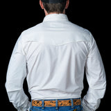 CORE - Men's White Long Sleeve Snap Shirt