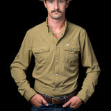 CORE - Men's Khaki Long Sleeve Snap Shirt