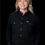 CORE - Women's Black Long Sleeve Snap Shirt