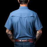 CORE - Men's Blue Short Sleeve Snap Shirt