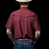 CORE - Men's Maroon Short Sleeve Snap Shirt