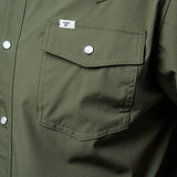 CORE - Men's Olive Green Short Sleeve Snap Shirt