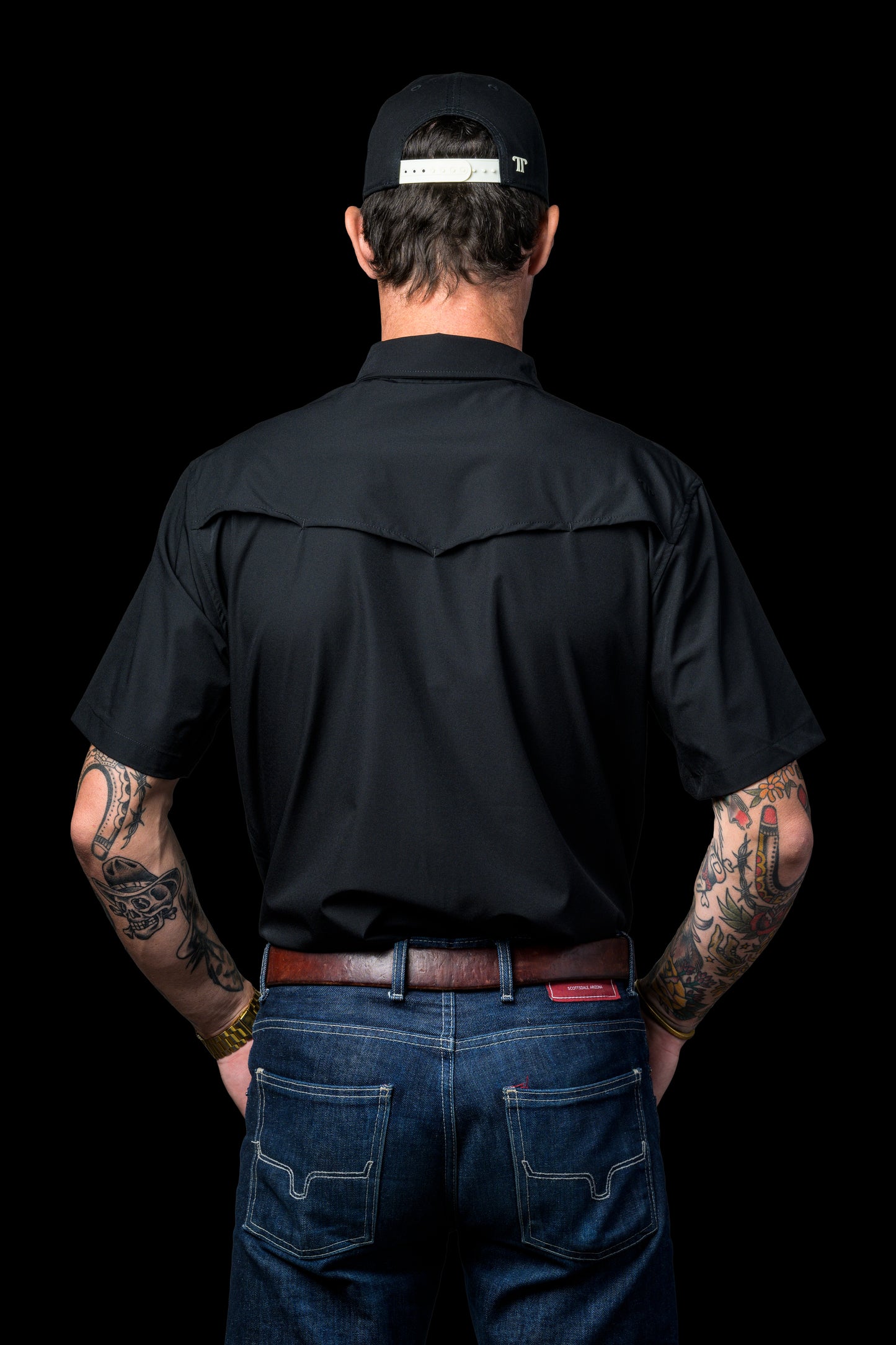 CORE - Men's Black Short Sleeve Snap Shirt