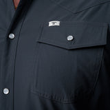 CORE - Men's Grey Short Sleeve Snap Shirt