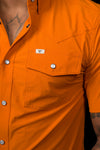 CORE - Men's Orange Sleeve Pearl Snap Shirt