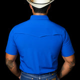 CORE - Men's Cobalt Blue Short Sleeve Snap Shirt