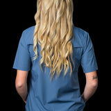 CORE - Women's Blue Short Sleeve Snap Shirt