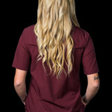 CORE - Women's Maroon Short Sleeve Snap Shirt