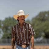 The Hatfield Short Sleeve Pearl Snap Shirt in Brown