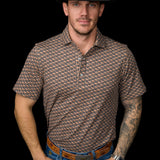 The Clark Pearl Snap Polo in Brown