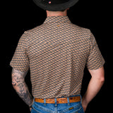 The Clark Pearl Snap Polo in Brown