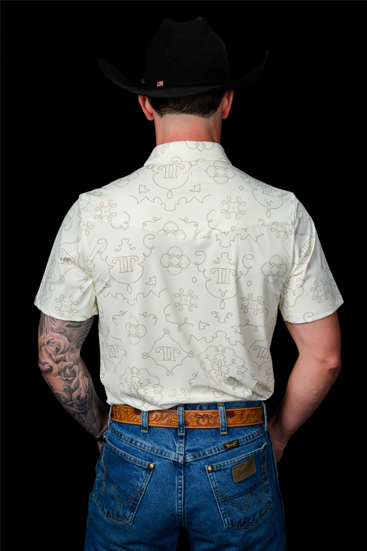 The Carson Pearl Snap Polo in Cream