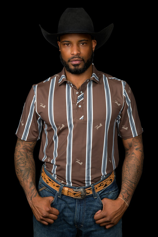 The Rhett Pearl Snap Polo in Brown