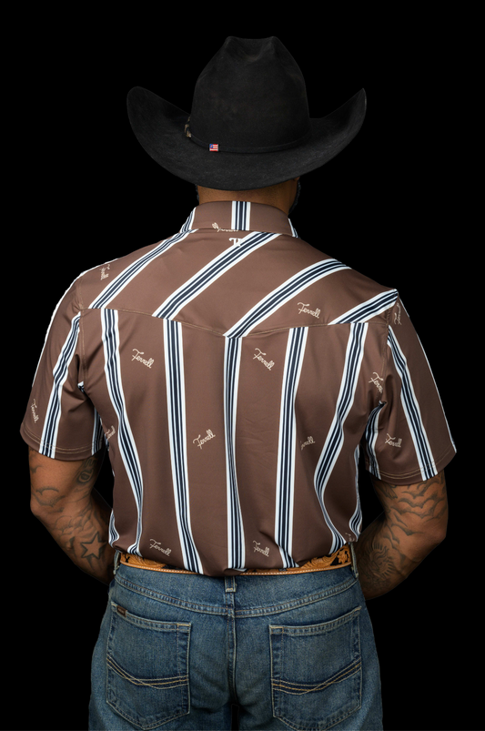 The Rhett Pearl Snap Polo in Brown