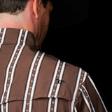 The Tucker Short Sleeve Pearl Snap Shirt in Brown