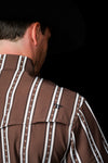 The Tucker Short Sleeve Pearl Snap Shirt in Brown