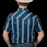 The Rhett Pearl Snap Polo in Blue