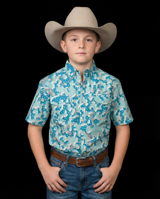 Kid's Travis Short Sleeve Pearl Snap