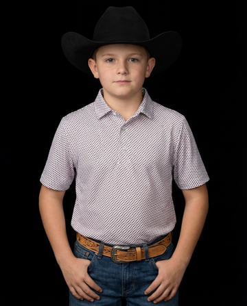 Kid's Spade Pearl Snap Polo