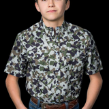 Kid's Camo 2.0 Short Sleeve Snap Shirt