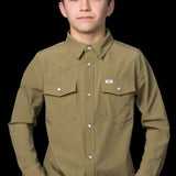 CORE - Kid's Khaki Long Sleeve Snap Shirt