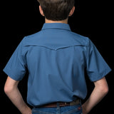 CORE - Kid's Blue Short Sleeve Snap Shirt