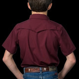 CORE - Kid's Maroon Short Sleeve Snap Shirt