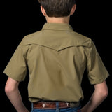 CORE - Kid's Khaki Short Sleeve Snap Shirt