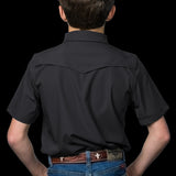 CORE - Kid's Grey Short Sleeve Snap Shirt