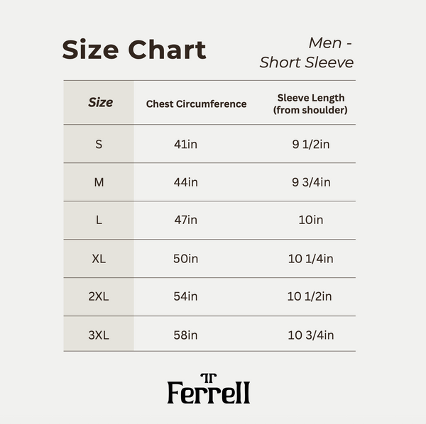 Ferrall Size Sizing Guide – Ferrell Brand