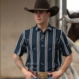 The Rhett Pearl Snap Polo in Blue
